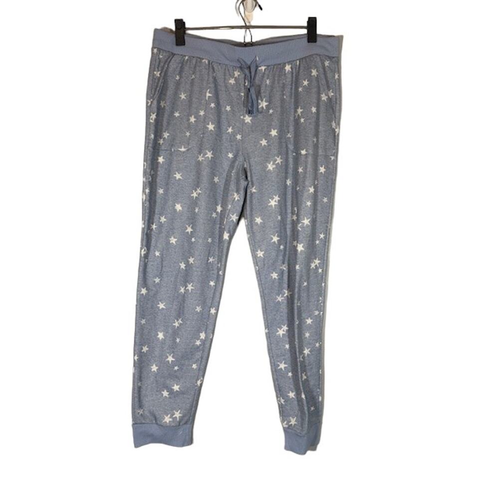 Splendid Blue Star Detail Comfy Casual Lounge Pants Women Sz L